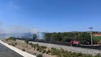 Ayvacık’taki otluk yangını büyümeden kontrol altına alındı