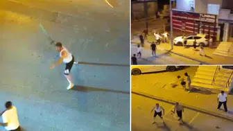 Dehşet anları: Şişe kırma tartışması sonras akıl almaz kavga