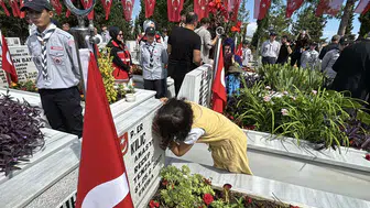 8 yaşındaki Elif hiç tanımadığı şehit dayısını ziyaret etti