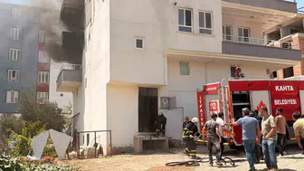 Kahta’da işçi evinde yangın paniği