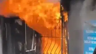 Beşiktaş sokaklarında yangın paniği