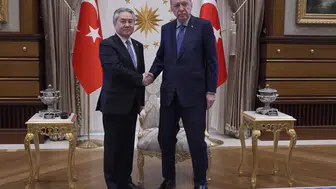 Erdoğan Kırgız Dışişleri Bakanı Kulubayev ile görüştü