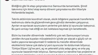 Samsunspor transferde rotayı Avrupa ve yetenekli gençlere çevirdi