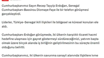 Erdoğan ve Senegal Lideri Faye telefonda konuştu