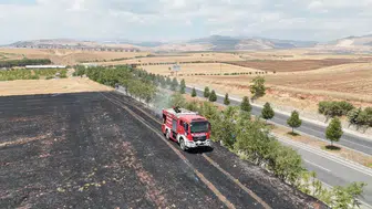 Adıyaman'da anız yangını büyümeden kontrol altına alındı