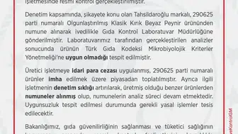 Tahsildaroğlu beyaz peynirleri sağlık standartlarına uymadığı gerekçesiyle raflardan toplatılıyor
