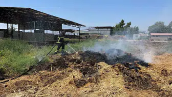 Hatay Kırıkhan’da çiftlik yangını korkuttu
