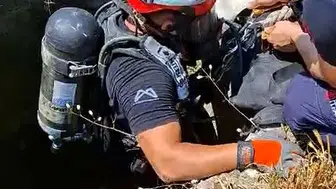 Mersin’de kuyuda mahsur kalan keçi için nefes kesen operasyon