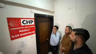 CHP Nazilli binasında kilitli kapılar ardında yaşanan gerginlik