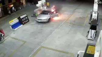 Bursa'da benzinlikte korku dolu anlar