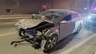 Erkenek Tüneli’nde gece yarısı trafik kazası