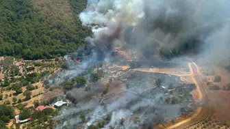 Fethiye Göcek'te orman yangını paniği