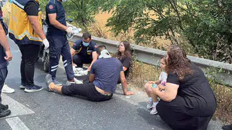 Çorlu'da motosiklet kazası aileyi hastanelik etti