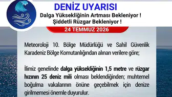 Samsun sahillerinde denize girenleri bekleyen tehlike