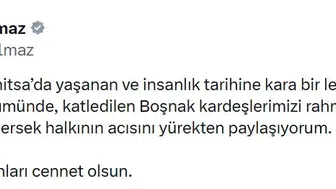 Cevdet Yılmaz Srebrenitsa kurbanlarını andı