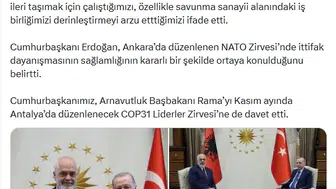 Erdoğan ve Rama Ankara'da masaya oturdu