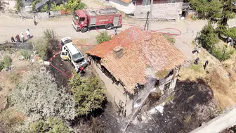 Çorum Bayat’ta ot yangını faciaya dönüşmeden son anda durduruldu