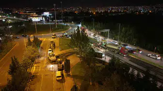 Kayseri'nin ana arterinde asfalt yenileme mesaisi