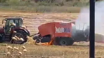 Balıkesir'de tarım arazilerini yakan kıvılcımlar kontrol altına alındı