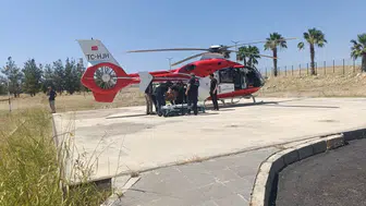 Cizre’deki ağır kazada yaralanan yolcu için hava ambulansı devreye girdi