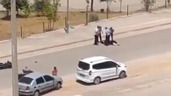 Silvan yolunda motosiklet kazası sürücüyü hastanelik etti