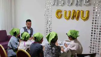 Erzurum’da çocuklar mutfağa girdi ve bereket kazanı kaynadı
