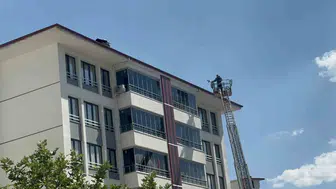 Elazığ’da apartman sakinlerini korkutan baca yangını