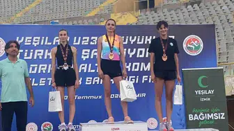 Sivaslı atlet Dilan Yılmaz Türkiye şampiyonu oldu