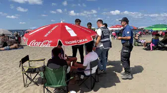 Karasu sahillerinde alkol yasağı denetimi başladı