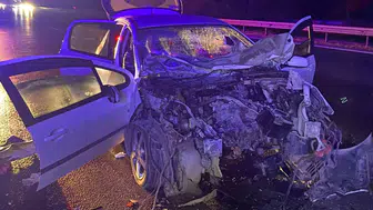 Aydın-İzmir otoyolunda gece yarısı feci kaza