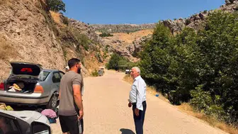 Çermik Belediye Başkanı serinlemek isteyen turistlerle buluştu