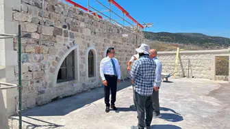 Kırıkhan’da depremin vurduğu Beyazıd-ı Bestami türbesinde onarım süreci