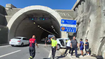 Zonguldak'ta tünel girişinde kaza yapan sürücü ağır yaralandı