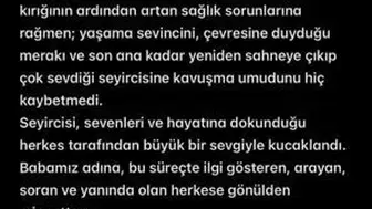 Türk tiyatrosunun usta ismi Zihni Göktay aramızdan ayrıldı