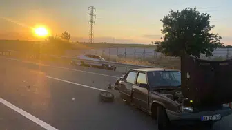 İpsala’da kavşak kazası bir kişiyi hastanelik etti