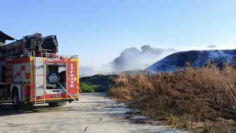 Susurluk Göbel Mahallesi’nde otluk yangını paniği