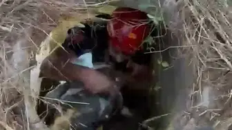 İnegöl'de tarlada açık kalan rögar tehlike saçtı