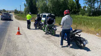 Bilecik'te motosiklet ve elektrikli bisikletlere trafik denetimi