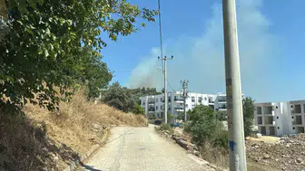 Bodrum’da evlerin dibinde korkutan yangın