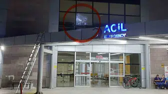 Samsun'da hastane camına mermi isabet etti