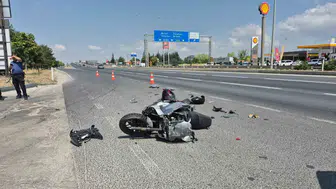 Eskişehir çevre yolunda motosiklet kazası