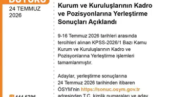 KPSS tercih sonuçları erişime açıldı