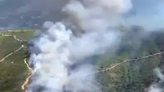 Alanya Sapadere bölgesinde orman yangını başladı
