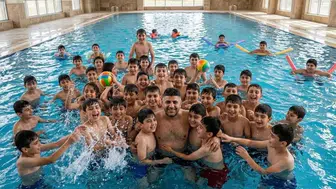 Erzurumlu iş insanından köy çocuklarına unutulmaz havuz günü