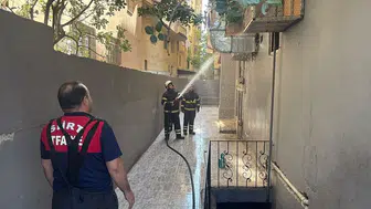 Siirt'te bir restoranda baca yangını paniği