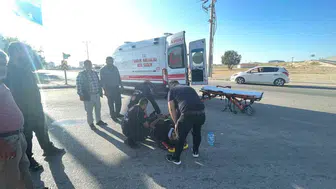 Karaman’da motokurye kaza geçirdi