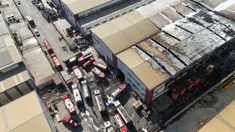 Ankara'da dev fabrika yangını gökyüzünü siyaha boyadı