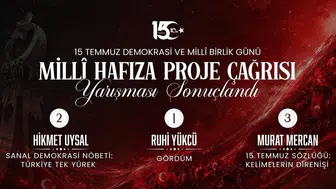15 Temmuz ruhunu yaşatacak projeler ödüllendirildi