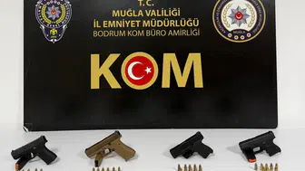 Bodrum’da polisten kaçan şüphelilerin çantasından cephanelik çıktı