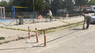 Kütahya'da silahlı saldırıya uğrayan işletmeci saldırgana taşla karşılık verdi